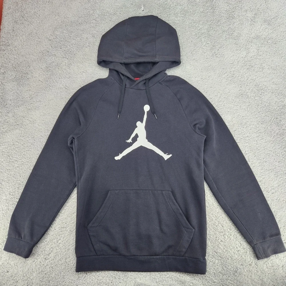 Air Jordan Standard Fit Hoodie Mens Size S Black Jumpman Logo